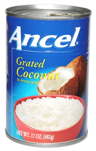 Ancel grated coconut in syrup 17 oz